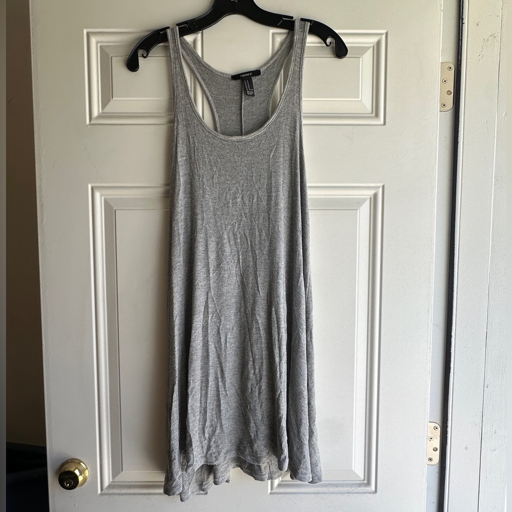Grey loose tank dress
